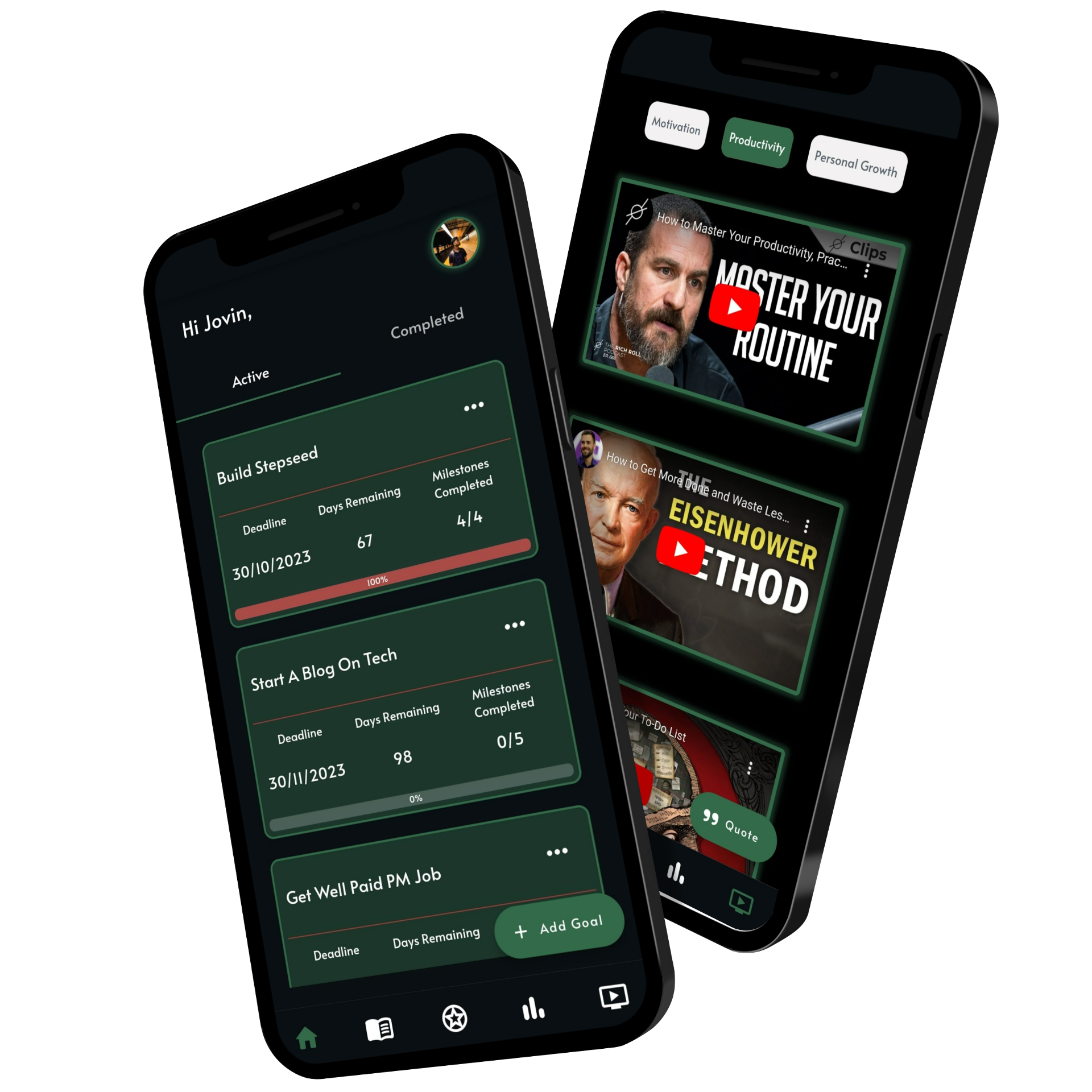 StepSeed App Interface Mockup
